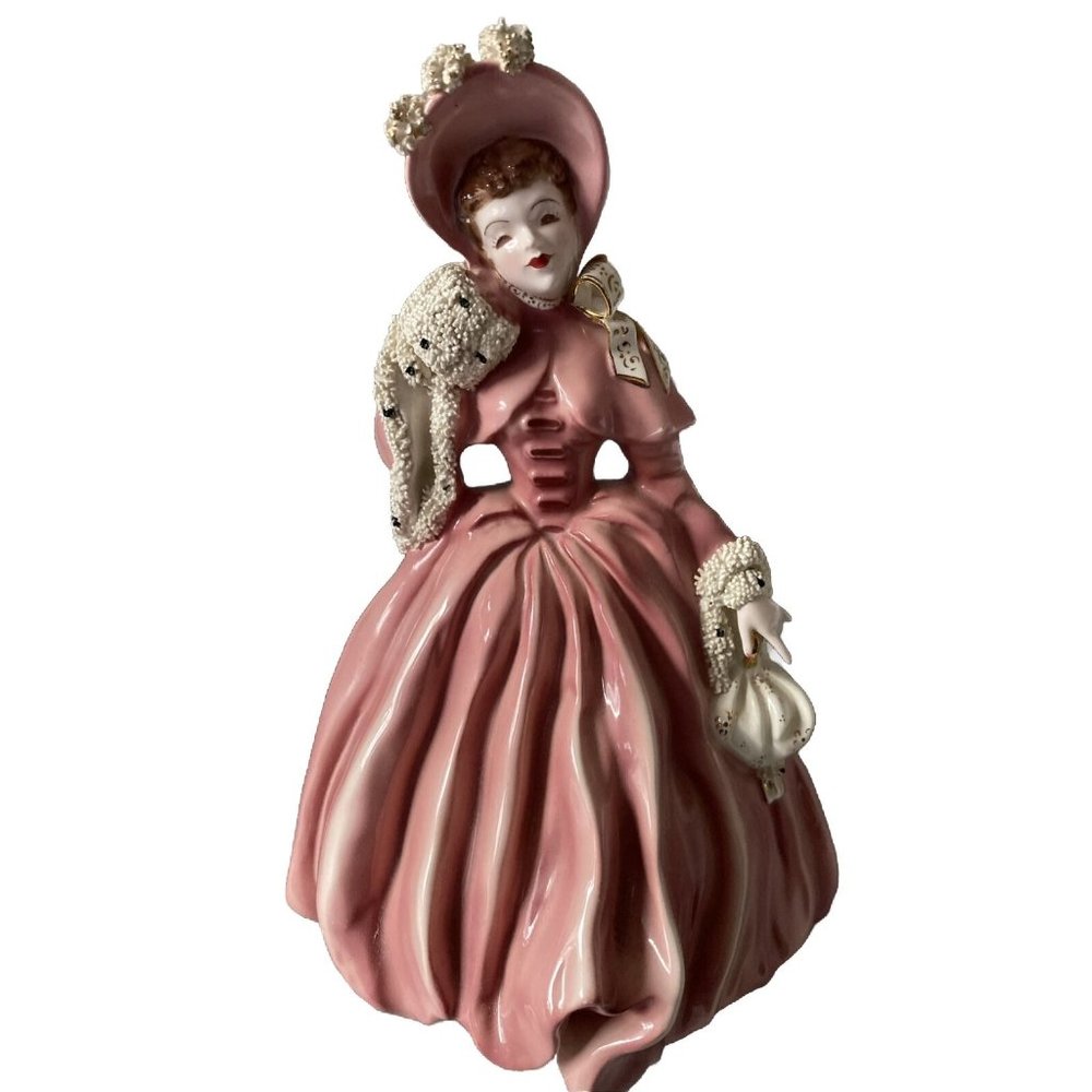 Florence Ceramics Scarlett & Gary Figurines Pink 9"